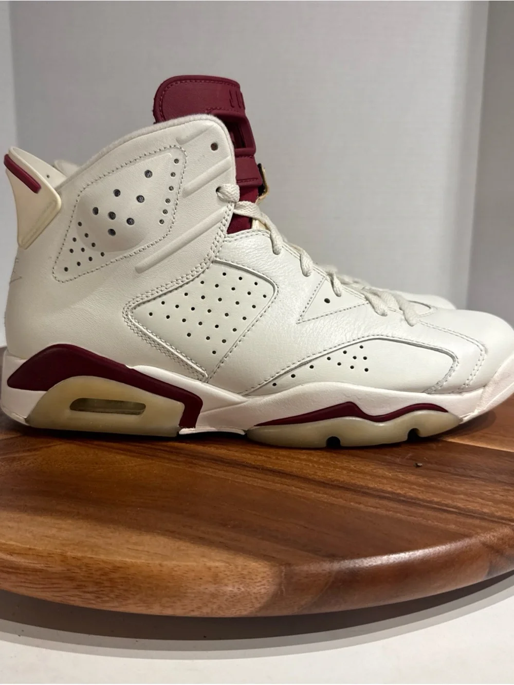 Jordan Men’s Athletic Shoes - Cream and Maroon